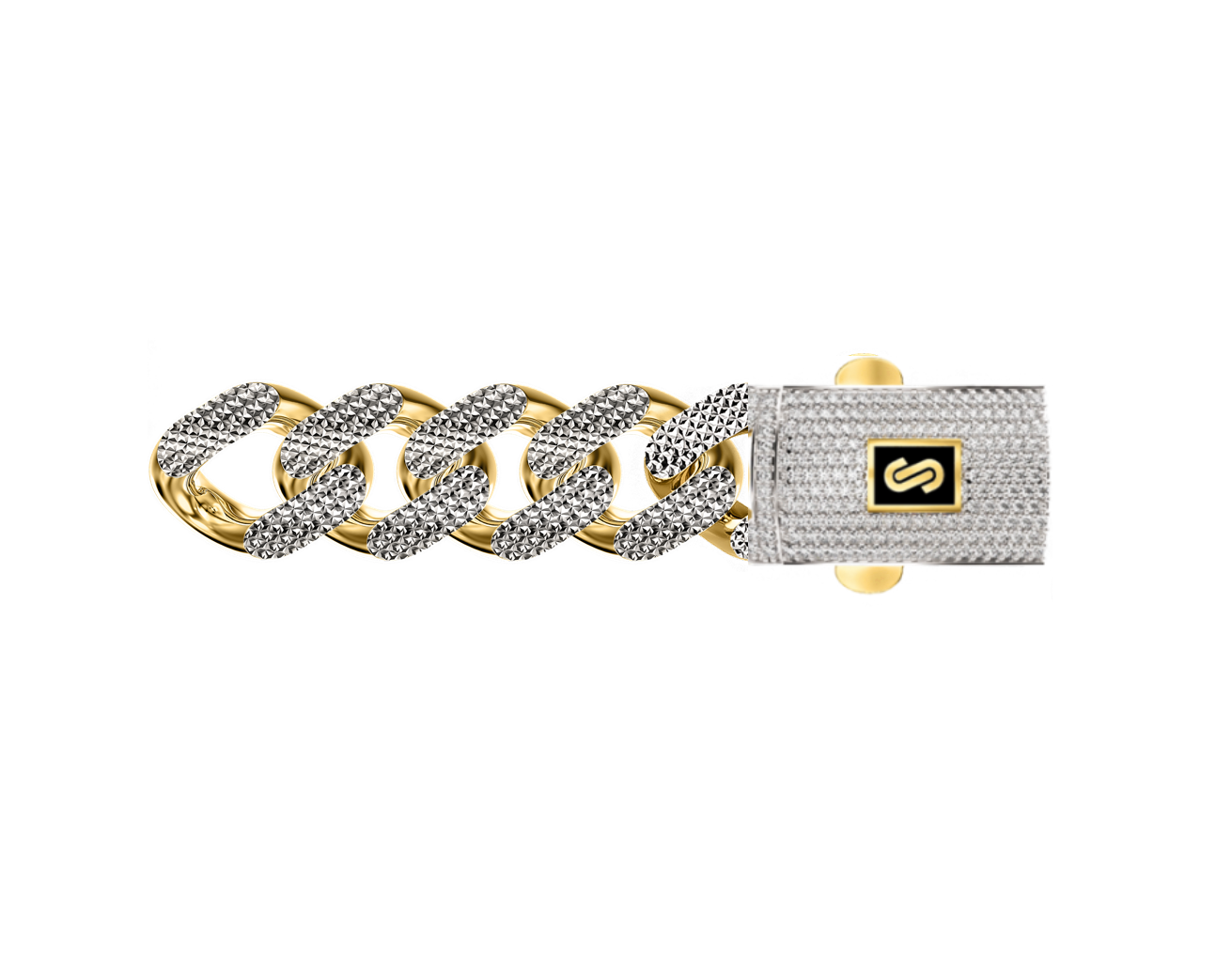 MONACO Classic Pave – Diamond Cut 2T 8mm